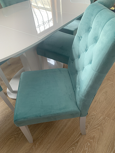 Стул Amelia white / fabric tiffany фото покупателя 14